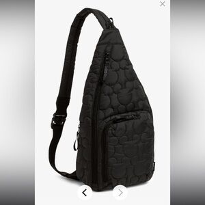 Vera Bradley Disney's Mickey Featherweight Black Quilted Sling Backpack